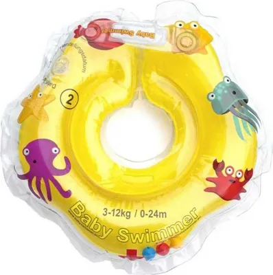 Obroża na szyję dla niemowląt Babyswimmer Yellow 0-24 miesięcy