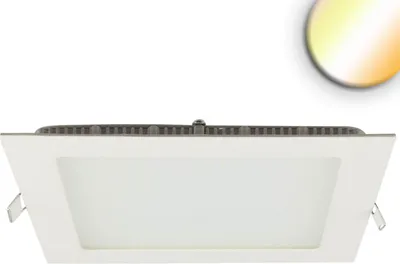 Produktbild von ISOLED LED Downlight, 18W, eckig ultraflach weiß, 225x225mm, Colorswitch 3000/3500/4000K, dimmbar