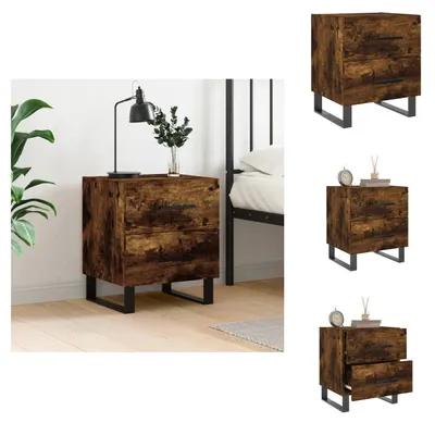 Zdjęcie produktu dla vidaXL Szafka nocna dąb wędzony 40x35x47,5 cm materiał drewnopochodny - Szafki nocne