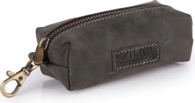Obrázek produktu pro WILD Pouzdro na klíče z pravé kůže Vintage Zip Karabina 12 cm Černá