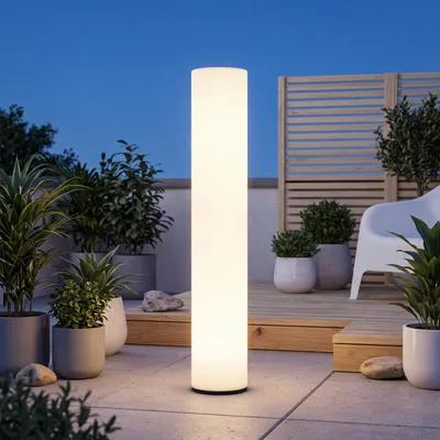 Produktbild von Außenlampe LED Weiß 100 cm IP65 6500 K 1400 lm mit Stecker Kabel Außenleuchte Garten Stehlampe Terrasse Lichtsäule