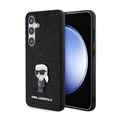 Image de Karl Lagerfeld Klhcs24Sgknpsk S24 S921 Czarny/Black Hardcase Fixed Glitter Ikonik Logo Metal Pin