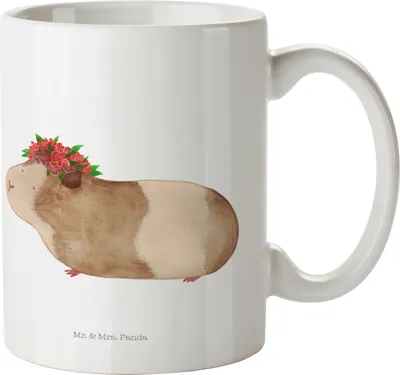 Produktbild von Mr. & Mrs. Panda Teepott Meerschweinchen Weisheit - Weiß - Geschenk, schöne tasse, Wunderland, Pott, Wunder, Meerie, Kaffeetasse, Becher, Spruch, Gute Laune