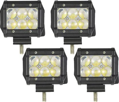 Produktbild von Greenmigo 4pcs 18W 4D 90-Grad LED Scheinwerfer Arbeitsscheinwerfer Offroad Zusatzscheinwerfer Bar Car LED Work Light Auto Arbeitsleuchte Offroad Zusatzscheinwerfer 12V 24V IP67 Schwarz