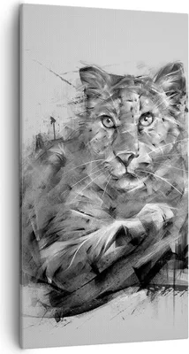 Produktbild von Bild auf Leinwand - Leinwandbild - Tier Abstraktion - 55x100cm - Wand Bild - Wanddeko - Wandbilder - Leinwanddruck - Bilder - Kunstdruck - Wanddekoration - Leinwand bilder - Wandkunst - PA55x100-3850
