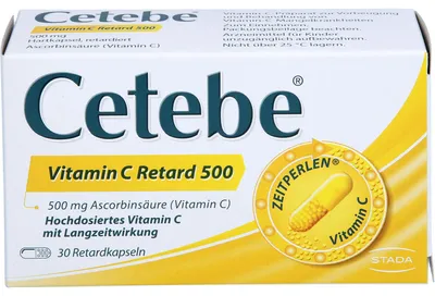 Produktbild von Cetebe Vitamin C Retard 500 Hartkapseln, 30 St. Kapseln