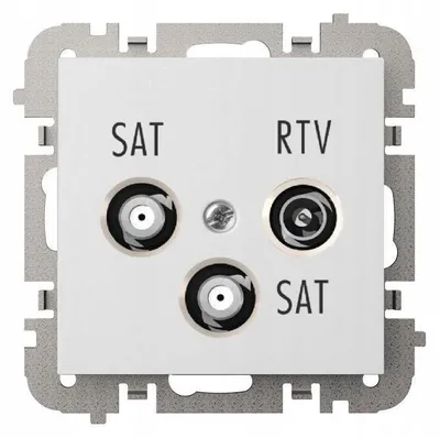Image de SANTRA Prise R-TV-2xSAT terminale sans cadre blanc 4160-10