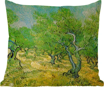 Produktbild von MuchoWow® Zierkissen Sofakissen Wohnzimmer Dekokissen 60x60 cm Olivenhain - Vincent van Gogh - Sitzfläche - Foto Polster