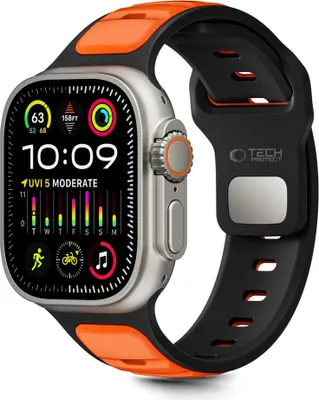 Image de Tech-Protect watch strap IconBand Line Apple Watch 44/45/46/49mm, black/orange