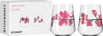 Produktbild von Ritzenhoff Allroundgläser 2er Set Sommersonett 003 004, Ana C. Vasconcelos F25, Kristallglas, 500 ml, 3462002