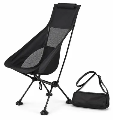 Image de Chaise de camping pliable avec dossier haut