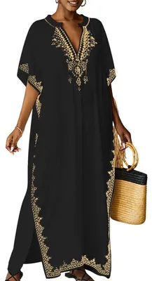 Produktbild von Damen Strandkleid Kaftan in D-Braun