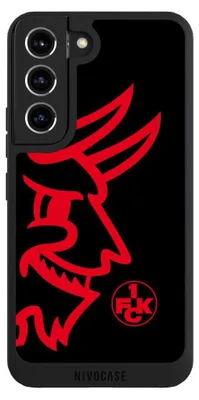 Produktbild von NIVOCASE Handyhülle für Samsung Galaxy S22  Hülle NIVOpure Case Schwarz 1. FC Kaiserslautern Logo Offizielles Lizenzprodukt