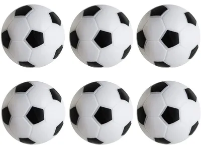 Productafbeelding van Tafelvoetbalballen - Mini voetbalballen - 32 mm - 6 stuks - Zwart-wit