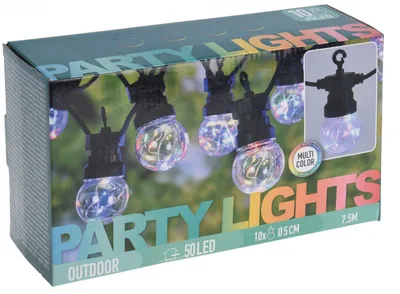 Zdjęcie produktu dla ProGarden Łańcuch świetlny LED na imprezę ogrodową 50 lamp Wielokolorowy