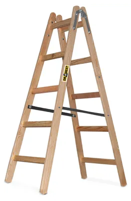 Immagine prodotto di Drabest | Scala en bois - 5 marches - 150 kg - Robusta et stable - Idéale pour la maison