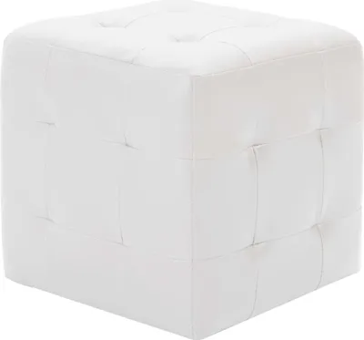 Produktbild von vidaXL Pouf 2 Stk. Weiß 30x30x30 cm Kunstleder