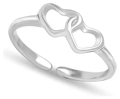 Produktbild von Bibei Doppelherzring für Damen aus 925er Sterlingsilber BIAN026