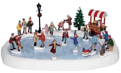 Productafbeelding van Kerstfiguur Village Schaatsbaan skating pond with sound 8 LEMAX