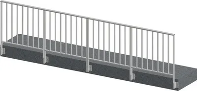 Produktbild von Pertura Geländerset Triton Aluminium taupe Seitenmontage 4 m