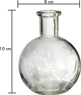 Produktbild von Glasvase, kugelrund, Höhe 10cm, Durchmesser ca. 8cm | Kugelvase aus Glas