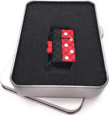 Produktbild von Onwomania Handtasche PVC Rot gepunktet USB Stick in Alu Geschenkbox 8 GB USB 3.0