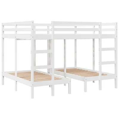 Immagine prodotto di vidaXL Letto a castello triplo bianco 160x200/80x160 cm in legno di pino massiccio