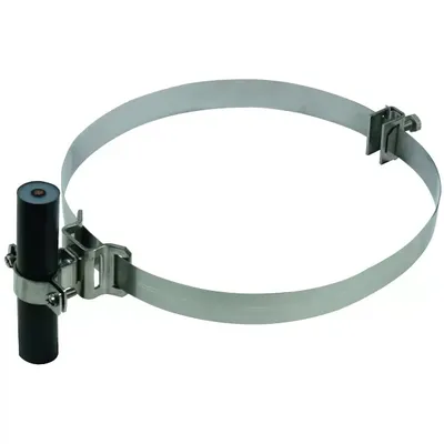 Produktbild von Dehn Leitungshalter f. HVI-Leitung D 27- 30mm m. Spannbandbef. D 50-300mm NIRO 275339