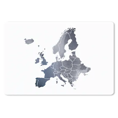 Produktbild von MuchoWow® Schreibtischunterlage Karte - Europa - Aquarell 60x40 cm - XXL Mauspad - Großes Mauspad