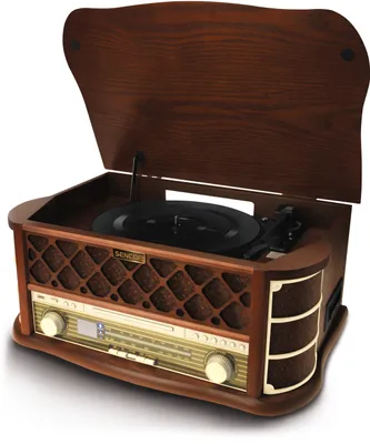 Obrázok produktu pre SENCOR STT 016 Gramofón, rýchlosť 33/45/78 rpm, prehráva CD, kazety, MP3, WMA, USB, FM/AM tuner, výstup na slúchadlá, nahrávanie platní, CD, rádia a kazety na USB, reproduktory