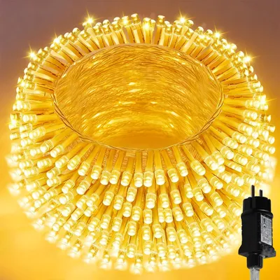 Lichtschnur 30 m, 300 LED, warmweiß, IP44, 8 Modi, Speicher