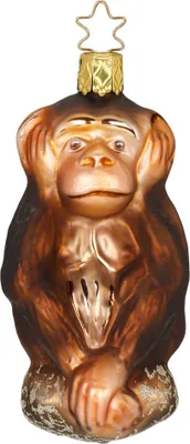 Produktbild von INGE-GLAS Weihnachts-Hänger Affe Nichts hören H ca. 10cm