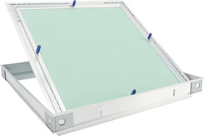Image de Panneau d'accès Cadre en alliage d'aluminium épais Porte d'accès en plaques de plâtre pour bureau Centre commercial Hôtel 450x450mm/17.7x17.7in