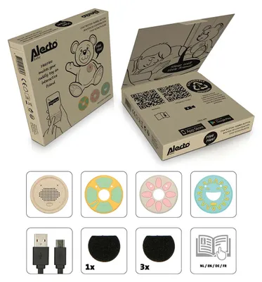 Produktbild von Alecto HeeHee Kuscheltier-Lautsprecher Bluetooth Chat-Taste für Babys BPA-frei