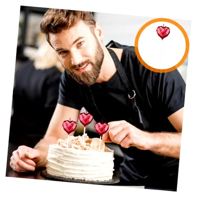 Produktbild von Herzförmige Kuchenkerzen für Hochzeiten und Feiern