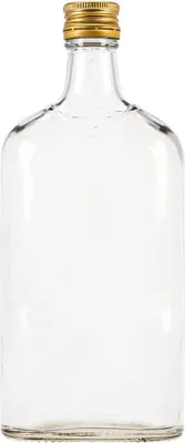 Obrázok produktu pre Fľaša sklo 500ml PLACKA číra s viečkom