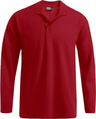Produktbild von Heavy Langarm-Poloshirt Herren, Rot, M