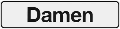 Produktbild von Metafranc Klebeschild "Damen" - 200 x 48 mm / Beschilderung / Infoschild / Türschild / Gewerbekennzeichnung / Grundstückskennzeichnung / Orientierung