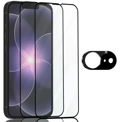 Produktbild von 2-Pack iPhone 17E Displayschutzfolie & 1-Pack Kameraschutz - Gehärtetes Glas 9H - Super Qualität 3D