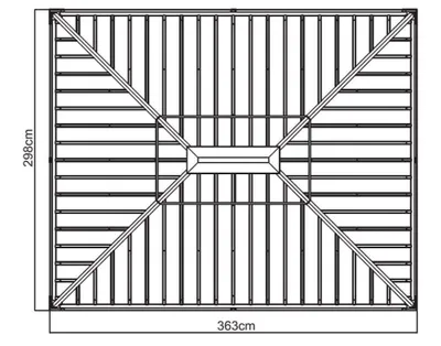 Zdjęcie produktu dla Sojag pawilon Messina 10x12 antracyt 298 x 363 x 292 cm (dł. x szer. x wys.) aluminium