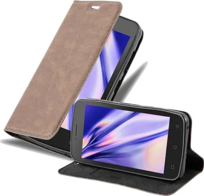 Obrázok produktu pre Cadorabo kryt pre Lenovo A PLUS ochranný kryt v hnedej farbe puzdro na mobilný telefón kryt magnetické zatváranie