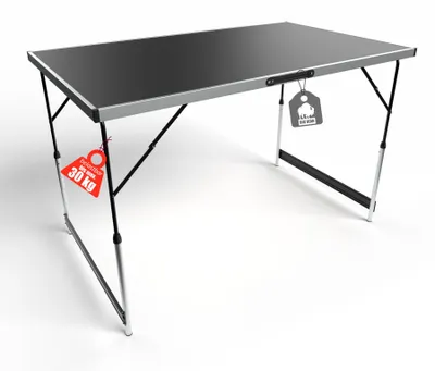 Productafbeelding van Multifunctionele klaptafel, 100 x 60 cm, geschikt als campingtafel en klaptafel, met verstelbare hoogte, maximale belasting: 30 kg