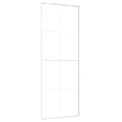 Produktbild von Schiebetür ESG-Mattglas und Aluminium 76x205 cm Weiß