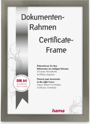 Image de Cadre en plastique Hama Chiaro acier 21 x 29,7 cm DIN A4