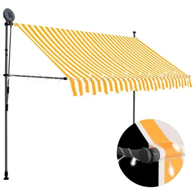 Zdjęcie produktu dla Vidaxl Markiza z diodami LED 300 cm Weiß und Orange manuell ausziehbar