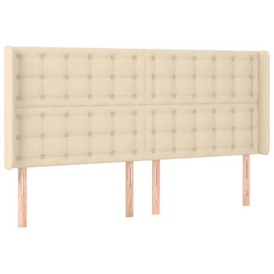 Produktbild von vidaXL Kopfteil mit Ohren Creme 183x16x118/128 cm Stoff
