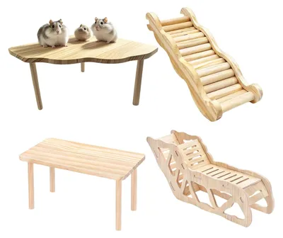 Productafbeelding van Houten Klimspeelgoed voor Hamsters en Kleine Dieren