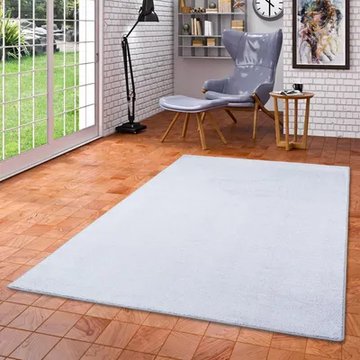 Produktbild von Luxus Soft Velours Teppich Shine Silbergrau, Größe:80x160 cm