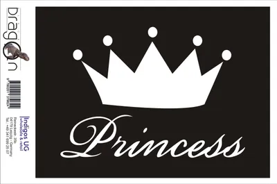 Produktbild von Aufkleber / Autoaufkleber - JDM / Die cut / Auto / OEM - Princess - 170X120 mm silber - Heckscheibe / Heckscheibenaufkleber