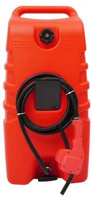 Produktbild von Kraftstoffwagen - 53 l mobiler Kraftstofftank mit Handpumpe - Kunststoffkanister auf Rädern für Benzin und Diesel